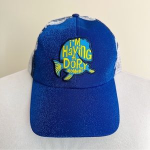 Disney World Pixar Finding Nemo Dory SnapBack Hat Womens Blue Disneyland Parks